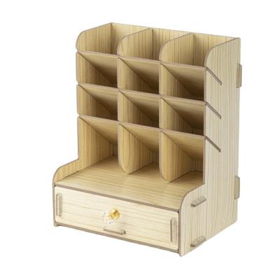 China Viable Made in China Multifunctional Drawer Oblique Desk Pen Holder Storage Box for sale