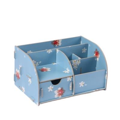 China Custom Multifunctional Desktop Storage Box Handmade Viable Original Quality Pen Holder for sale