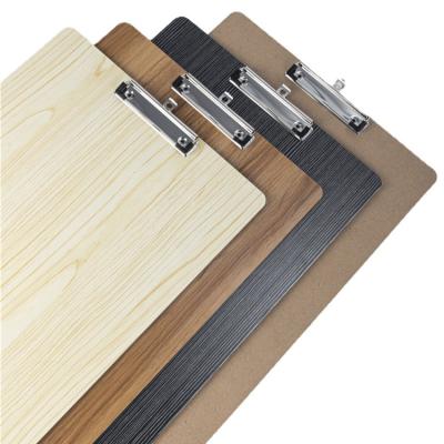 China New Custom Wooden Folder Document Holder School Office Menu Splint Wooden Stationery A4 Clipboard for sale