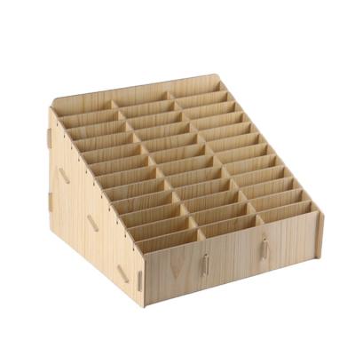 China Multifunctional 36 Grid Mobile Phone Storage Box From China Modern Desktop Wooden Box Manufacturer for sale