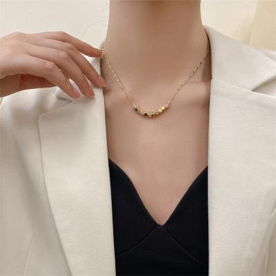 China Ethnic Square Necklace Niche Design Ten Simple Directions Wealth Clavicle Chain Necklace Tidal Wild Cold Tidal Ins Temperament Tide Female Simple Directions for sale