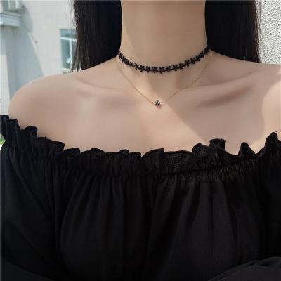 China Ethnic Black Female Jewelry Choker Chain Clavicle Chain Choker Necklace Simple Choker Necklace 2021 New for sale