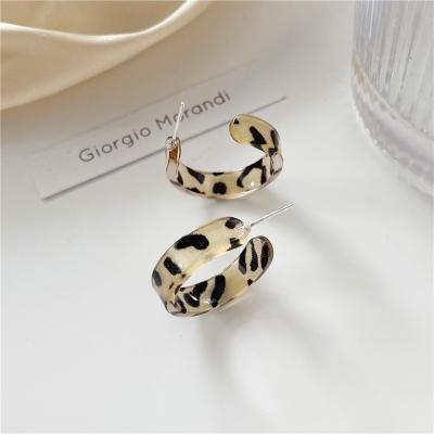 China FASHIONABLE S925 needle spring leopard print silver earrings 2021 high-end earrings new fashionable Korean net red female temperament earrings for sale