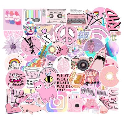 China Pink Cartoon Sticker 53 VSCO Stickers, Aesthetic Stickers, Cute Stickers, Laptop Stickers, Vinyl Stickers, Stickers For Water Bottles Waterproof for sale