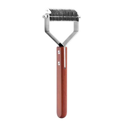 China Viable Y-Type Rake Pet Hair Shedding Comb Brush Pet Grooming Tools For Cats And Dogs Fur Scratcher Remover for sale