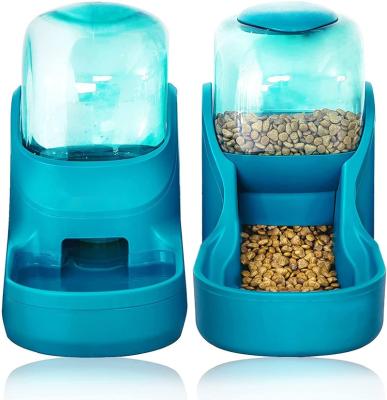 China Sustainable Automatic Pet Feeder and Waterer Cat Dog Gravity Food Bowl Water Dispenser and Food Feeder for sale