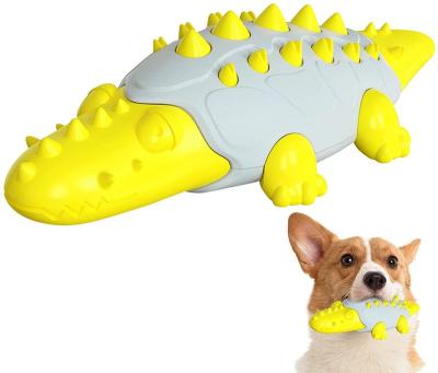 China Rubber Chew Toy Molar Tooth Cleaning Pet Toy Crocodile Dog Toothbrush Toy Viable TPR Chew Toy for sale