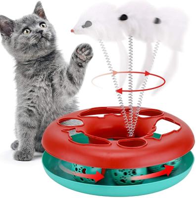 China Kitten Toys Roller Tracks Interactive Viable With Catnip Spring Pet Toy With Exercise Balls Puzzle Mouse for sale