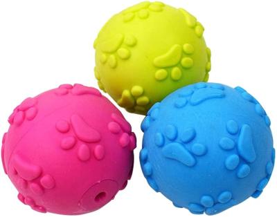 China 6CM Pet Teeth Training Solid Sharp Molar Rubber Bouncy Ball Stocked Interactive Pet Toys for sale