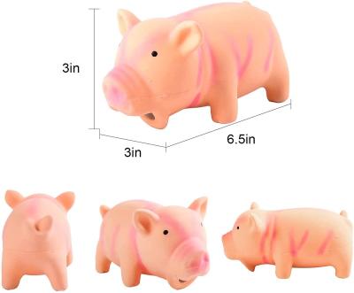 China Top Selling Stocked Cute Pig Krouik Pet Chew Toy Free Squeaky Samples Toy Border Latex Pet Dog Healthy Toy for sale