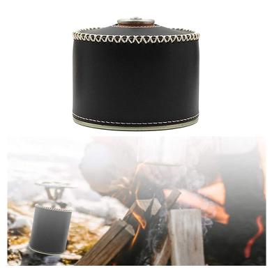 China 2021 YY China Factory Handmade Bronzed Outdoor Gas Tank CB/OD Gas Tank Convenient Leather Cover Leather Tank Cover for sale