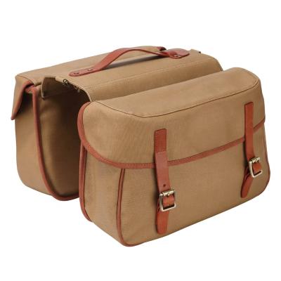 China Waterproof Bike Panniers Youyue Canvas Bicycle Bike Rear Seat Carrier Bag Cycling Double Panniers Bag Package for sale