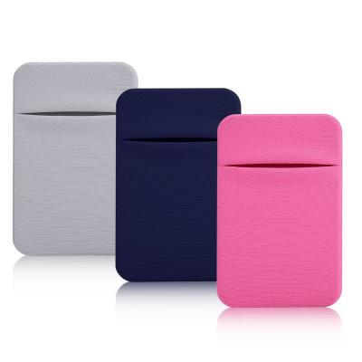 China Wholesale Eco-friendly Portable Bus Transit Vehicle Mobile Phone Card Holder Lycra Cell Phone Card Holder for sale