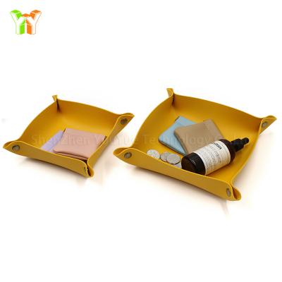 China Wholesale Leather Faux Golf Balls Storage Tray Storage Case Holder Pouch Casual Ready Running and Tees Holder for sale