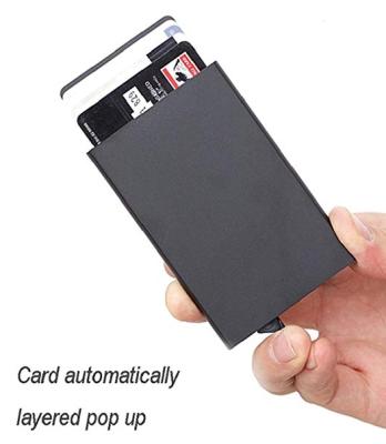 China NO Automatic Metal Wallet Noise Up Aluminum Credit Card Coin Purse Wallet Card Holder Case for sale