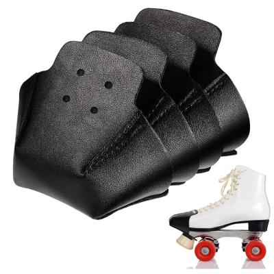 China Toe Guards Protectors Black Toe Leatherette Roller Skate Shoe Protectors For Quad Roller Skate 4X2.8X2INCH for sale