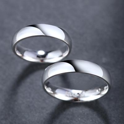 China Romantic Hot Sale Stainless Steel Gold Plated Ring Titanium Steel Men And Women Ring Beautiful for sale