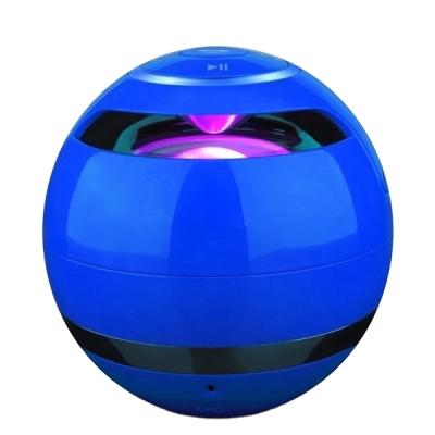 China New Creative Portable Small Speakers A18 Ball Led Mini Super Bass Portable Wireless Speaker With Fm Radio Tf Mic Usb For Mobile Phone Accessory for sale