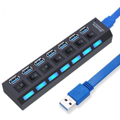 China USB Hub 3.0 USB Hub 7 Multi Left Multi USB Splitter Extender For PC Computer Laptop Accessories USB 3.0 Hub for sale