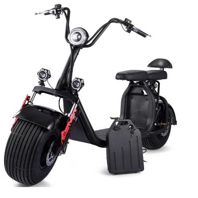 China Promotional citycoco 18*9.5 two inch two battery removeable EEC APPROVED 3000W City Cocos electric scooter for sale