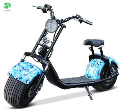 China 2021 New 18 inch City Cocos 1500w unisex e scooter 60v 12ah citycoco electric range 40km for sale