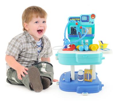 China Playing Doctor Kit Plastic Toy Sets Children's Backpack Toy House Doctor Toy Set Amazon Hot Sale Play Games Doctor Educational Pretend Toys for sale