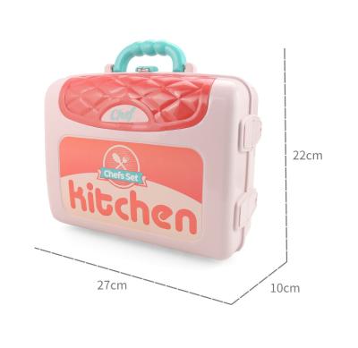 China Toy Warehouse Kidewan Educational Funny 2in1 Portable Cocina Para Cooking Playset Girls Pretend Play Mini Kitchen Toy Set for sale