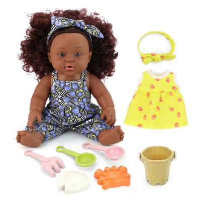 China New Design Educational Dress Up Lovely 12 Inch Cute Vinyl African American Black Baby - Doll For Kids for sale