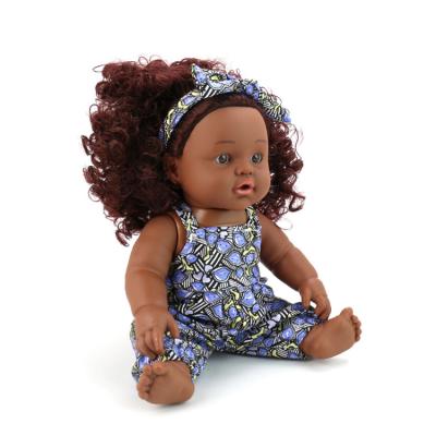 China Real African American Reborn Black Baby Doll Educational Lifelike Black Silicone Love & Dress Doll Girl's Toy Doll Poupee Kit Set For Kids Girl for sale