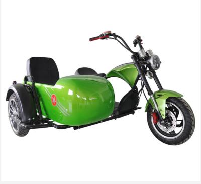 China China front and rear 120/70-12 inch electric 3-wheel motorcycle sidecar tricycle 70V 40AH lithium battery for sale