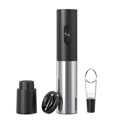 China Electric Bottle Opener Set Electric Wine Opener Set, Battery Operated Wine Bottle Corkscrew Opener with Foil Cutter, Wine Aerator Vacuum Corks for sale