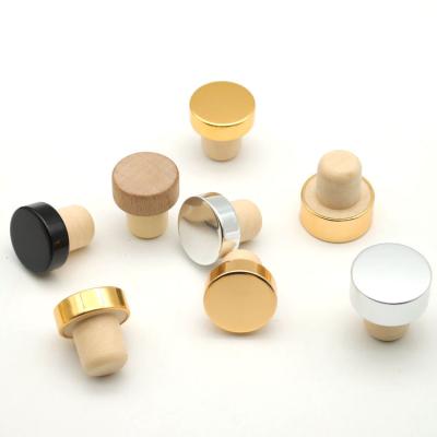 China Cork Bottle Stopper Customized Luxury Wooden Bar Top T Shape Synthetic Wine Stopper / Spirits Cork Bottle Stopper for sale