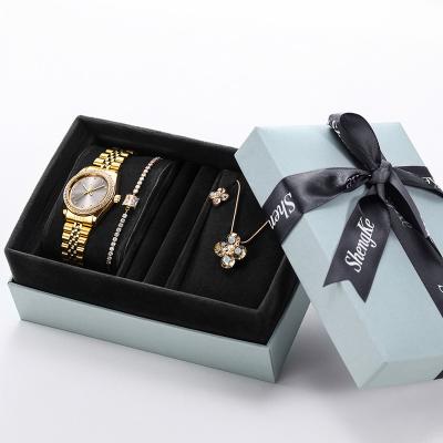 China Water Resistant Shengke Bracelet Jewelry Watch Sets K0156L Antique Wristwatches Lady Luxury Necklace Earing Sets Watch For Women Gift for sale