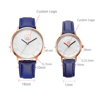 China Famous Top Brand Fashion Watch K8042GL Waterproof Luxury Watch Lover's Water Resistant SHENGKE Business Watch for sale