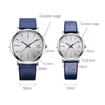 China Back Watch K8039GL Saat Original SHENGKE Water Resistant Quartz Men's Custom Logo Women Luxury Watches for sale