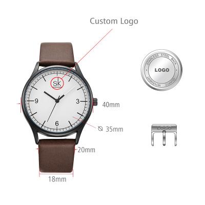 China Male Watches New Style Water Resistant SHENGKE K8028 SK Men's Watch Men's Watch Quartz Thin Leather Band Hours Gift Male Watches for sale