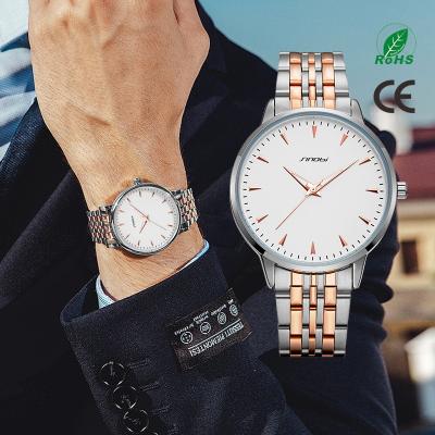 China Fashionable Water Resistant SINOBI Cool Black Stainless Steel Caseback Watches For Men S9823G Japan Quartz Wristwatch Custom Logo Oem for sale