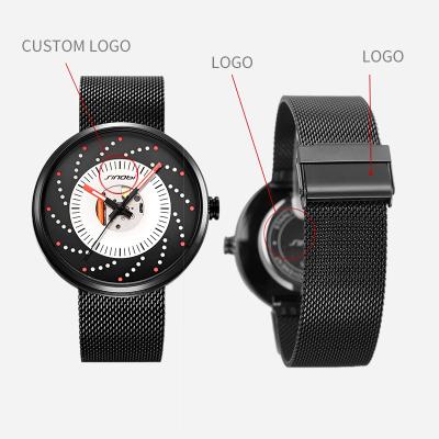 China SINOBI Brand Stainless Steel Watch S9898G Stainless Steel Belt Japan Movt Trend Design Cavity Upper Luxury Milanese Dial Simple Brand Men Watch for sale