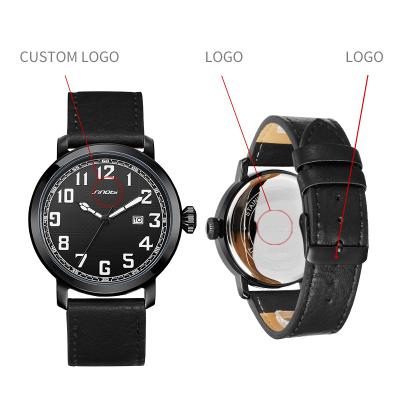 China SINOBI S9813G 2022 New Fashion Water Resistant Casual Leather Watch Belts Outdoor Sports Male Quartz Analog Wristwatches OEM Men for sale