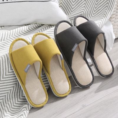 China Home Lover Linen Household Fashion Trend Floor Cotton Cloth Breathable Sweat Woven Slippers Indoor Slip-proof Unisex Canvas Casual Shoes for sale