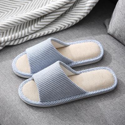 China Unisende Flat Cotton Four Seasons Women's Shoes Slippers Flip Flops Family Slippers Fashion Trend Indoor Bedroom Canvas and Canvas Shoes for sale