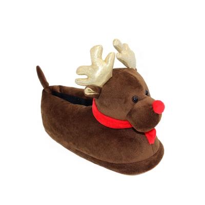 China 2021 Flutty Winter Animal House Women's Christmas Animal Deer Shape Cartoon Slippers for sale