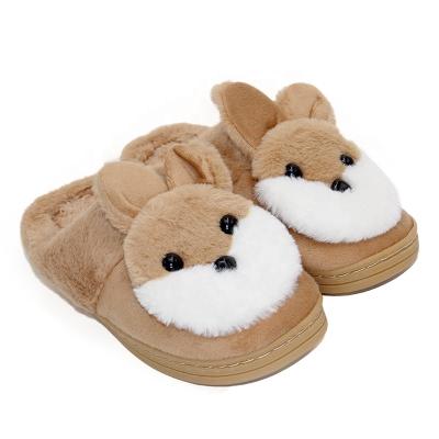 China Lovely Bunny Rabbit Carton Design Soft Non-slip Warm Non-slip Cotton-padded Anti-skid TPR Shoes Indoor Outdoor Baby Men Women Kids Slippers for sale