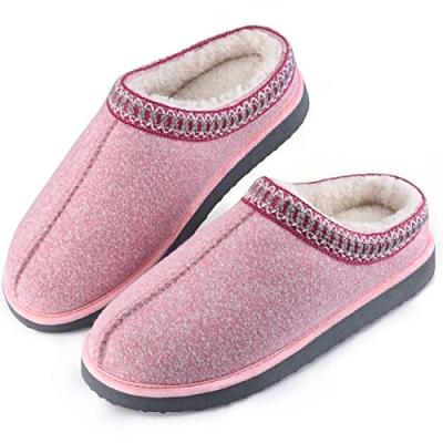 China Lightweight Factory Direct Embedded Single Women's Microfiber Velvet Clog Slipper Memory Foam Indoor Slippers for sale