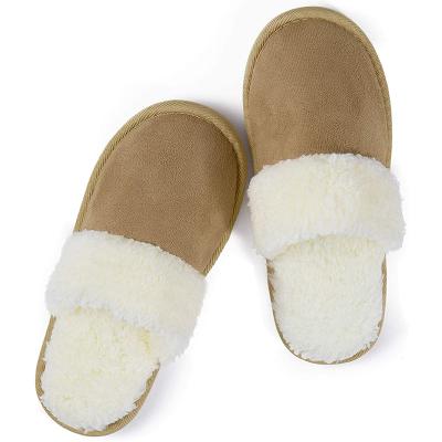 China Thermal manufacturers supply hotel bed - and - breakfast cotton velor slippers thickened bedroom slippers for sale