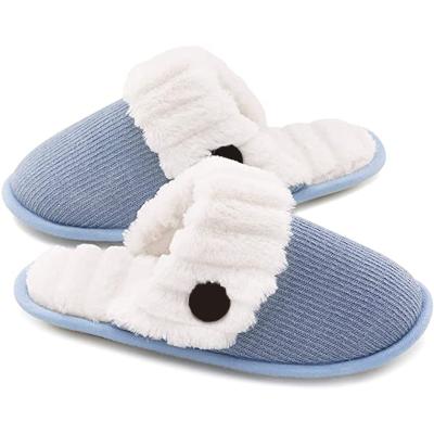 China Thermal Spot Household Slippers Memory Foam Flashing Female Fuzzy Knitted Cute Slippers for sale