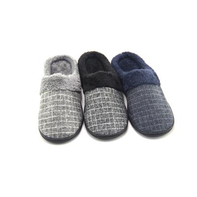 China Factory Sale Low Price Fashion Comfortable \ Durable Warm Memory Foam Mens Winter Soft Indoor Slippers for sale