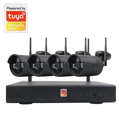 China 1080p NIGHT VISION camera wifi nvr kit cctv tuya video surveillance for sale