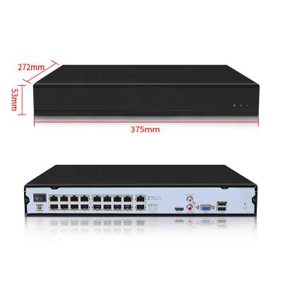 China Professional H.265x 5mp NVR 16CH POE NVR PoE switch inside nvr security camera VGA plug and play ET-NVR9916POE for sale