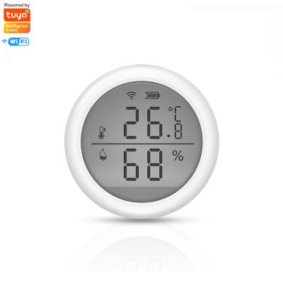 China Tuya WiFi Temperature Humidity Monitor APP Alexa Wireless Control High Security Smart Temperature and Humidity Sensor with LCD Display for sale